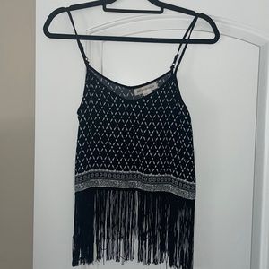 H&M Coachella Aztec fringe crop top